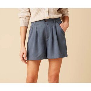 NWT Amour Vert Larisa Tencel Twill Short Size Medium M Slate Gray Women